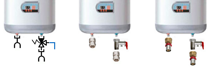 Варианты применения фитингов на элнетрическом водонагревателе